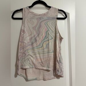 Old Navy Pastel Marble-Print Athletic Ultra Wear Tank Top